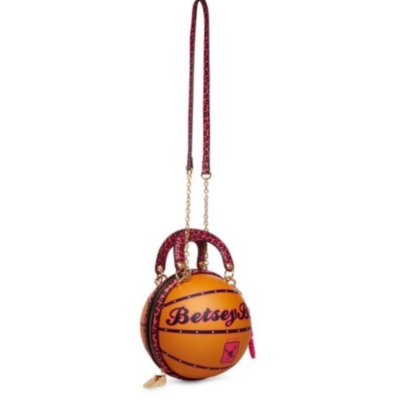 NWT BETSEY JOHNSON Kitsch leopard
basketball Betsey-Ball Top Handler/crossbody - Picture 4 of 6